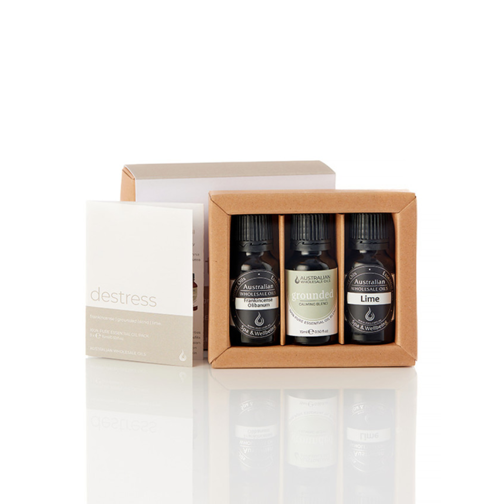 destress essential oil packs