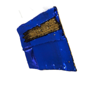 blue gold sequin weighted cushion - 3kg