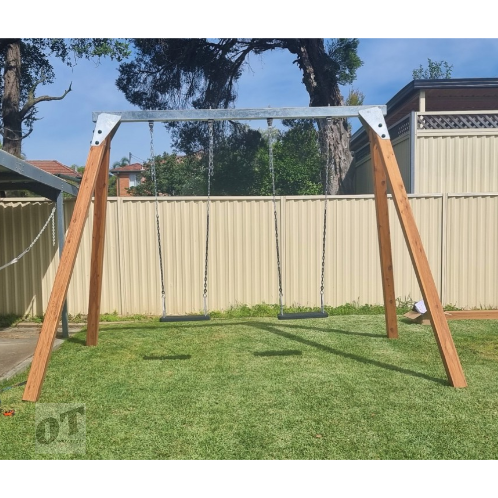 Wood Swing Single Post Swing Heavy Duty Swing Frame For Adults