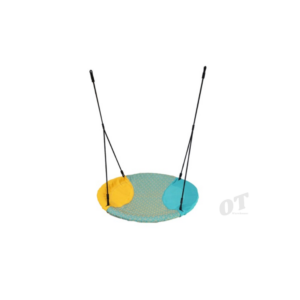 kids nest swing aqua yellow