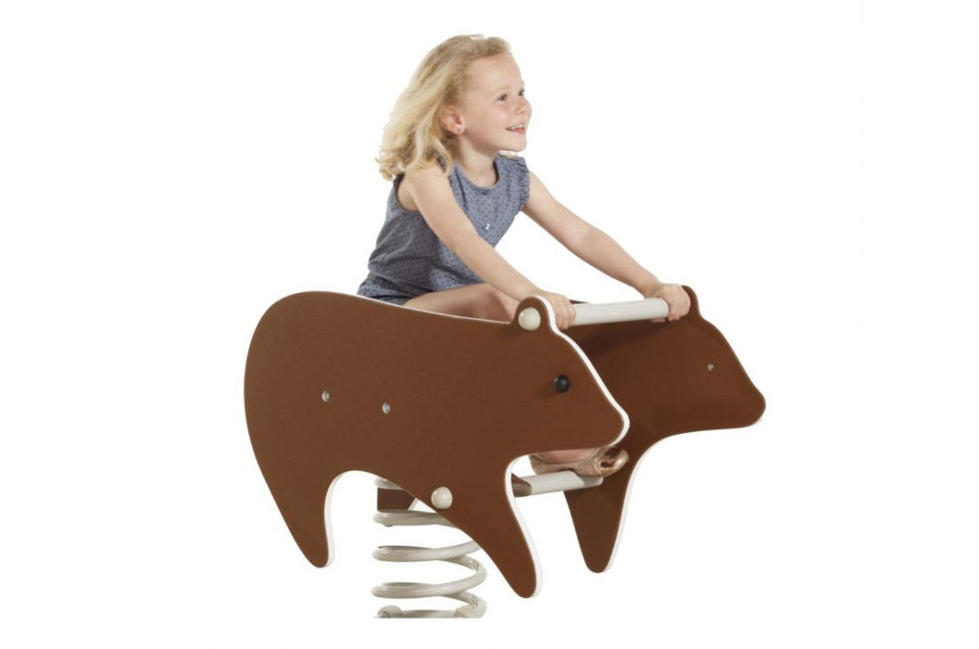 kids playground spring rocker - bear