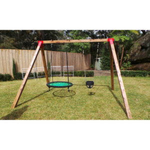 Double swing set free standing