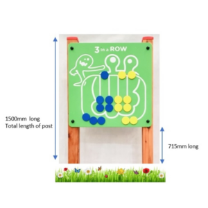 1.5m outdoor commercial sensory play panel three in a row