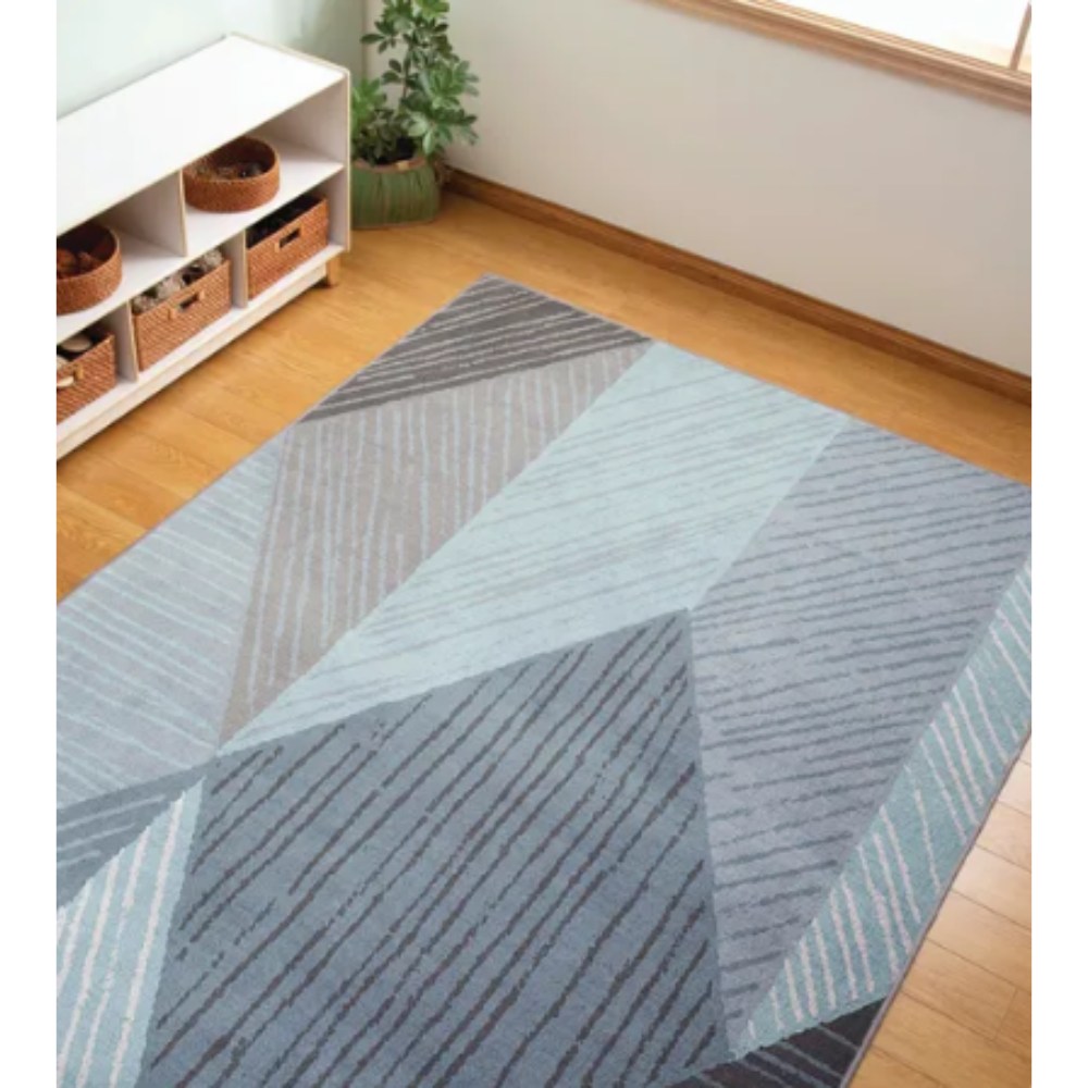 Blue Geometric Rug