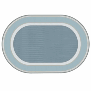 Blue Oval Rug - 274 (L) x 183 (W) cm
