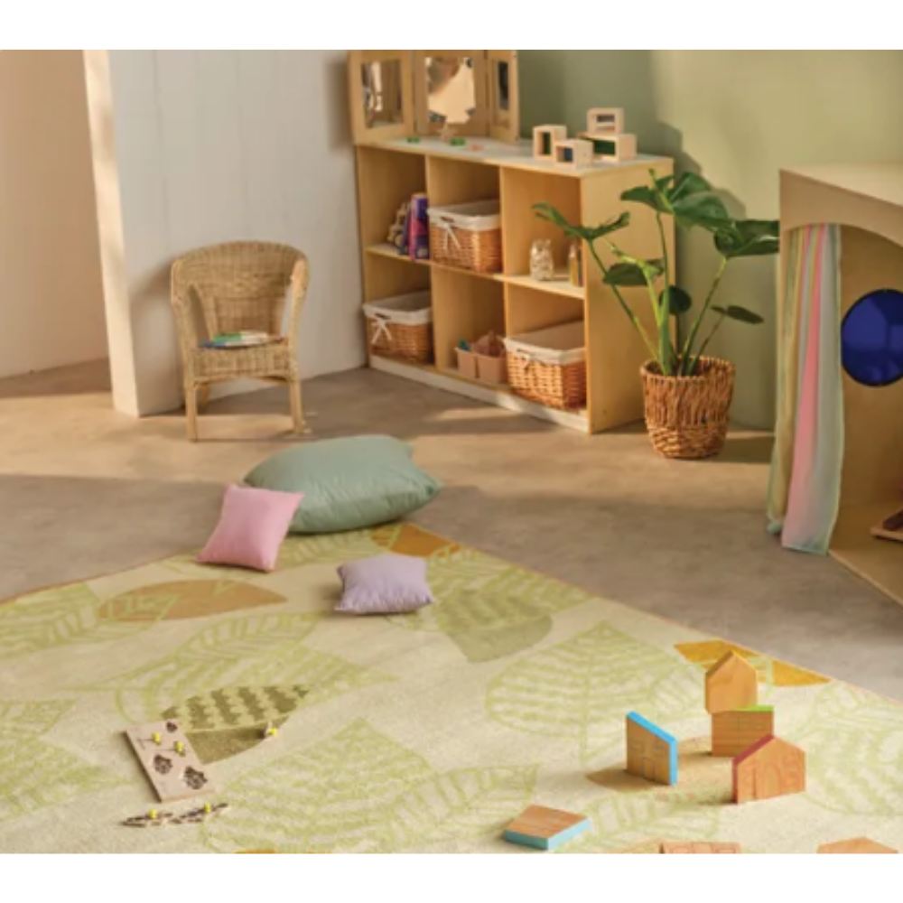 Green Leaf Rug for school classroom