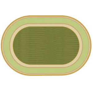Green Oval Rug - 274 (L) x 183 (W) cm
