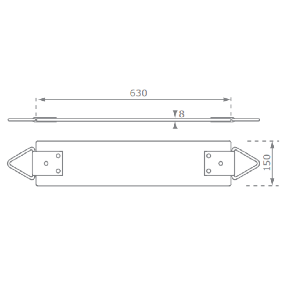 Slash Proof Strap Seat (Stainless Steel) with 6mm Stainless chain 2m - commercial use - Image 3