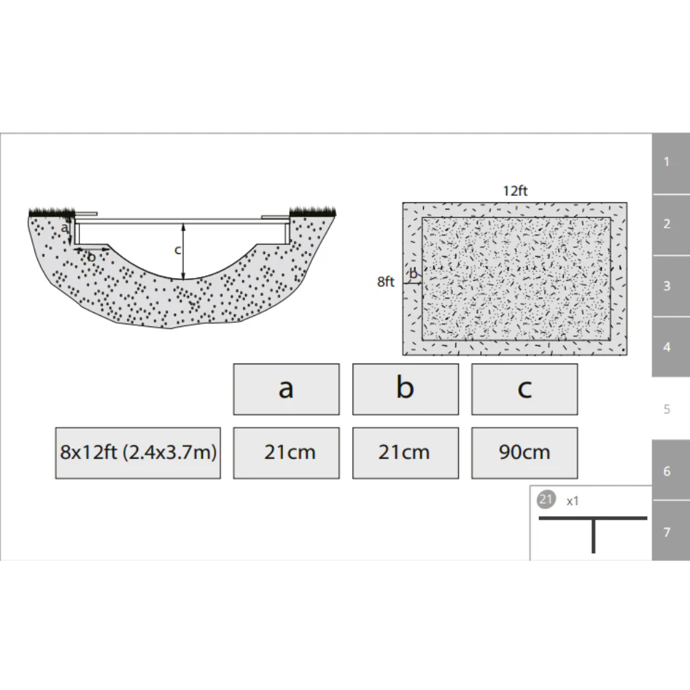 plum 12 x 8 FT inground trampoline dimensions