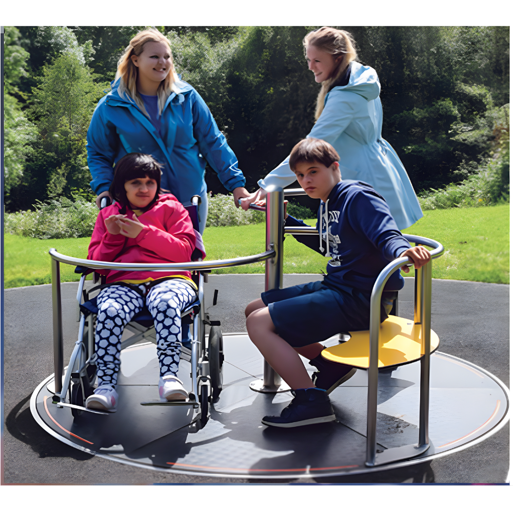 Inclusive Playground Carousel - Wheelchair Merry Go Round