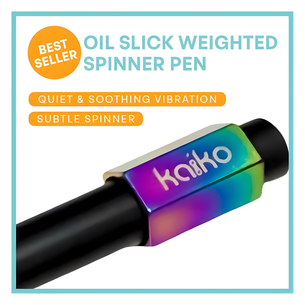 OIL SLICK Weighted Spinner Pen with 4 refills - Ultimate Desk Tool