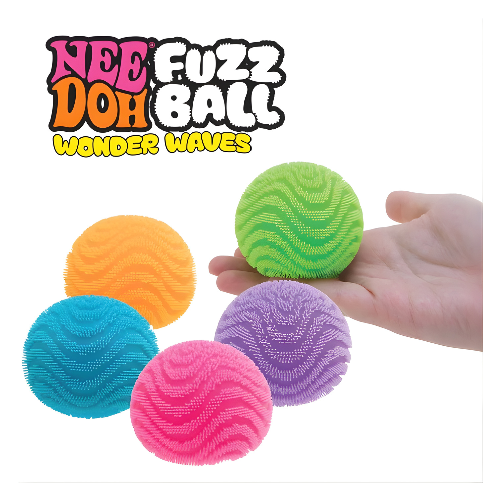 Wonder Waves Fuzz Ball Squishy - Nee Doh - Textured with Varied Tactile Sensory Input