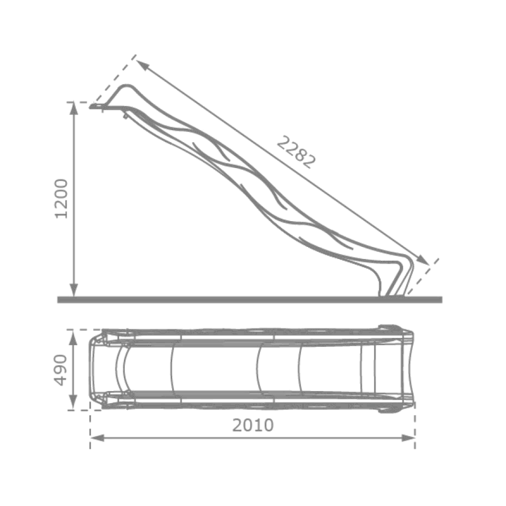 1.2m high slide ‘reX’ and ladder free standing kit with water feature - WHITE - Image 5