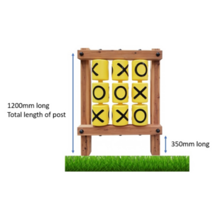 Sensory play panel 1.2m - Tic Tac Toe with Timber Frame